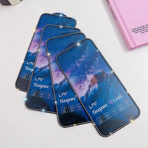 Protecteur d'écran en verre trempé mat brillant avec bordure en diamant anti-empreintes digitales pour iphone 17 <span class=keywords><strong>AIR</strong></span> 12 13 14 15 Pro Max - Product Image 5
