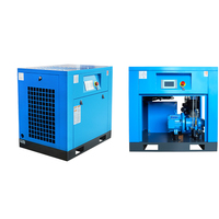 Compresseur à vis rotatif stationnaire mini 7,5 kW sans huile, refroidi par air, 380 V, 10 bars, silencieux, garantie 2 ans, pour ateliers domestiques, moteurs et engins