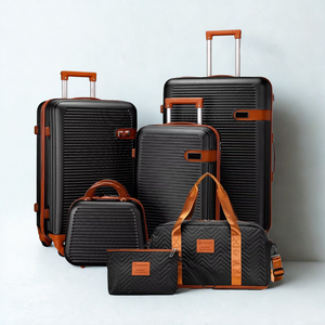 Top notch thiết kế mở rộng Hardshell du lịch mang theo trên hành lý đặt Spinner Bánh Xe TSA khóa dây kéo bền kiểm tra trong vali - Product Image 3
