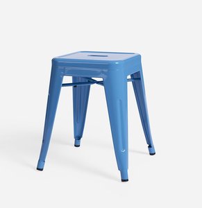 Fabrika doğrudan fiyat toz kaplama Metal yemek sandalyesi Backless yemek sandalyesi ev yemek odası için istiflenebilir yemek sandalyesi