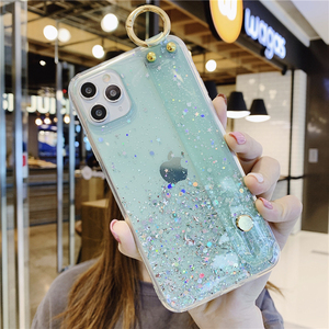 ฝาครอบสำหรับ iPhone <span class=keywords><strong>15</strong></span> Pro เคสนิ่มอีพ็อกซี่ลายท้องฟ้าเต็มไปด้วยดวงดาวสำหรับผู้หญิงแผ่นฟอยล์สีเงินแวววาวระยิบระยับสำหรับ Apple 11 12 13 14พร้อมสายคล้องโทรศัพท์ - Product Image 2