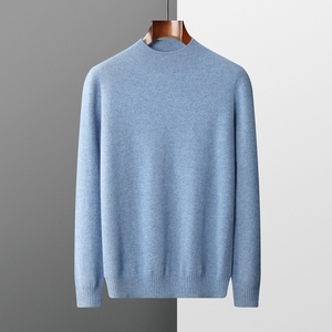 Suéter de Cachemira de punto de cuello alto Hal grueso de una pieza de Cachemira pura para hombre de Venta caliente para Otoño e Invierno - Product Image 1