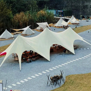 Carpa Trigone Tipo V con Estacas, Estructura de Aleación de Aluminio, Tela Oxford Impermeable, para Bodas y Fiestas, Uso en Exteriores de Verano - Product Image 3