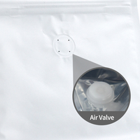 Sachet Doypack Blanc Mat Personnalisé avec Impression, Qualité Alimentaire, Refermable, à Fond Plat, pour Café, avec Valve