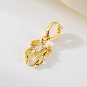 مجوهرات هالوي أساور ديي قلادات سلاسل مفاتيح مشابك مشابك سحر الذهب عيار 18 قيراط العناكب الجمولات أشباح المعلقات - Product Image 5