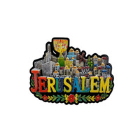 Aimant de réfrigérateur en résine personnalisé de haute qualité, souvenir touristique de Jérusalem en 3D, différentes formes, pour la vente en gros