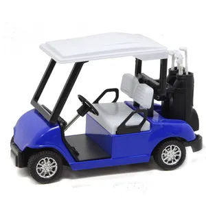 नई चेक-इन व्यापार उपहार कस्टम लोगो गोल्फ क्लब उपहार diecast मॉडल धातु गोल्फ गाड़ी खिलौना