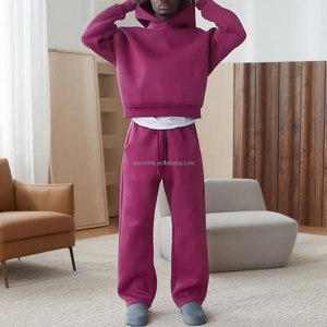 ชุดวอร์มผ้าฝ้ายใส่ได้ทั้งชายและหญิงชุดวอร์มกีฬาทรงแบ็กกี้ผ้าคอตตอน - Product Image 2