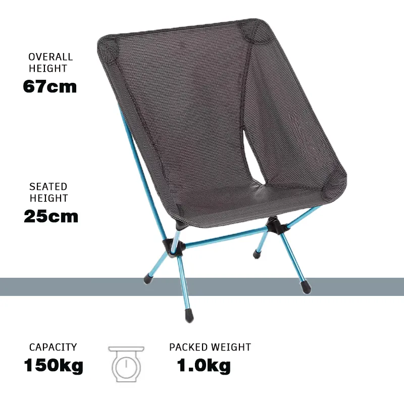 Silla de playa plegable y portátil para exteriores, sillón de aluminio ultraligero y compacto para acampar y hacer senderismo