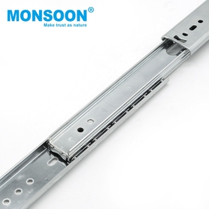 Công nghiệp nặng thép 35mm đôi xếp chồng lên nhau hướng dẫn theo dõi gắn bên ba phần mở rộng đầy đủ ngăn kéo nhà bếp hiện đại - Product Image 4