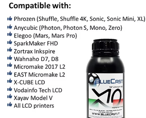 Resina de Impresión 3D BlueCast X10 para LCD/DLP, 0.5 kg, Monocromática, para Máquinas LCD y DLP - Product Image 2