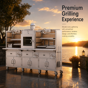 <span class=keywords><strong>Parrilla</strong></span> Argentina Profesional de Acero Inoxidable de 3 Metros, <span class=keywords><strong>Parrilla</strong></span> Comercial <span class=keywords><strong>Uruguaya</strong></span>, Horno Asador, <span class=keywords><strong>Parrilla</strong></span> de Carbón para Restaurantes - Product Image 2