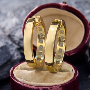 Orecchini a Cerchio Minimalisti con Zirconi per Donne, Gioielli Delicati per Uso Quotidiano - Product Image 6