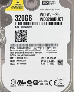 WD3200BUCT 320G 2,5 de disco duro SATA