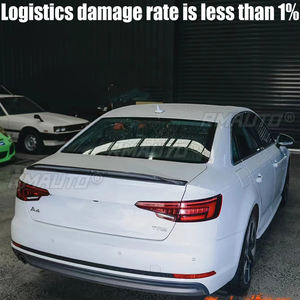 Aileron arrière en fibre de carbone FRP noir brillant pour AUDI A4 S4 RS4 B9 berline, accessoires de tuning automobile 2017+ - Product Image 2