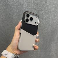 Coque de téléphone personnalisée PU minimaliste antichoc pour iPhone