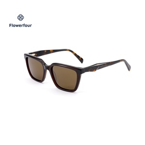 Flowerfour AT6111 Siyah Kare Güneş Gözlüğü Erkekler Kadınlar için Unisex Klasik Asetat Güneş Gözlükleri Moda Gözlük UV400 - Product Image 4