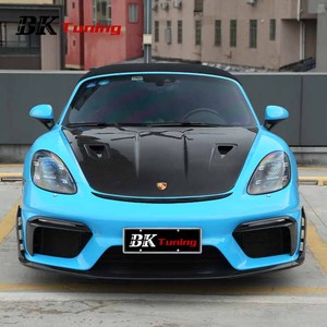 BK Tuning 718 Cayman Boxster GT4RS Style lèvre de pare-chocs avant en carbone sec tablier de séparation avant pour Porsche 981 982 <span class=keywords><strong>GT4</strong></span> <span class=keywords><strong>RS</strong></span> lèvre avant - Product Image 6