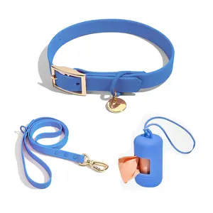 Pnb fabricants personnalisés vente en gros collier et laisse pour chien ensemble étanche sac à caca harnais pour chien en PVC sangles en nylon pour chiens