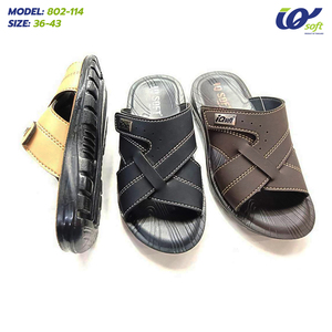 Sandales PU pour hommes de grand soutien Chaussures de Thaïlande 802-114 Meilleure vente et qualité supérieure de Thaïlande Sandales confortables à glissière - Product Image 2