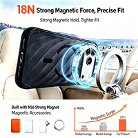 Coque fine anti-rayures et anti-empreintes avec texture ondulée mate, aimant intégré et protection antichute pour iPhone 18 17 Pro Max 16 Pro