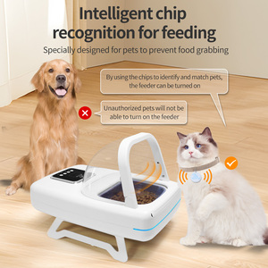 Distributeur automatique de nourriture pour chats avec micro-puce RFID, écologique, en plastique, nouvelle version améliorée, bol intelligent pour deux chats, reconnaissance de plusieurs animaux de compagnie - Product Image 3