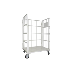 Kargo transportasi kualitas baik troli lipat industri troli pasokan pabrik troli kandang baja bergulir - Product Image 1
