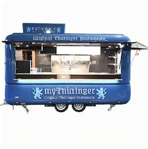 Camion de vente de glaces molles avec machine à double saveur, station de trempage de cornets et garnitures de sirop pour la vente estivale - Product Image 2