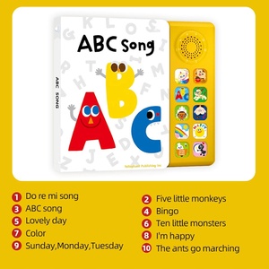 Livre sonore ABC pour enfants, <span class=keywords><strong>alphabet</strong></span> <span class=keywords><strong>anglais</strong></span>, apprentissage précoce, livre <span class=keywords><strong>audio</strong></span> éducatif pour tout-petits, livre sonore éducatif OEM personnalisé - Product Image 3