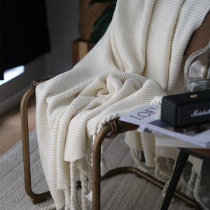 Couverture en coton et tricot Raschel de luxe, de haute qualité, portable et confortable, jeté pour canapé et lit, pour l'automne et l'hiver - Product Image 6