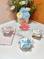 Support de téléphone en satin en forme de fleur, support de téléphone mignon, universel pour iPhone Android, accessoire adorable pour les filles, pour un usage quotidien