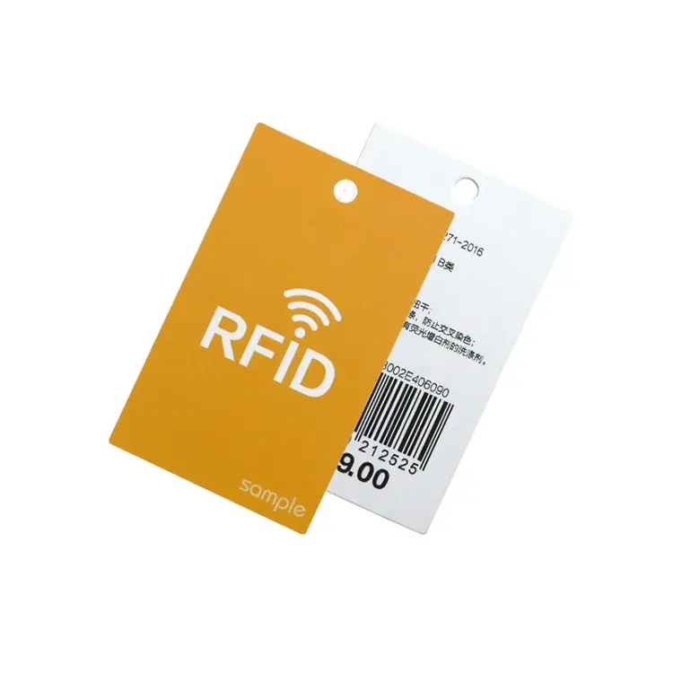 Papel RFID nfc tag pendurar roupas para rastreamento e autenticidade para gerenciamento de roupas