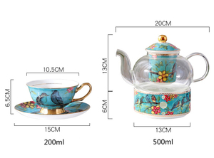 ชุดกาแฟชาเซรามิกเนื้อโบนไชน่าแบบขายส่ง เป็นมิตรกับสิ่งแวดล้อม ดีไซน์หรูหรา พร้อมจานรองส่วนตัว ชุดกาแฟโบนไชน่าขายส่ง - Product Image 4