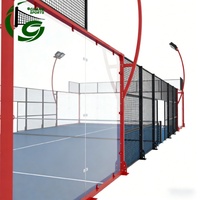 Venta al por mayor de pistas de pádel panorámicas con proceso de recubrimiento por pulverización electrostática OEM/ODM y postes portátiles para pickleball