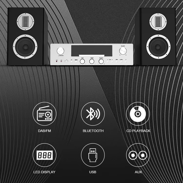 For Player Hi-Fi Speaker Mini Audio Home Theater System with for USB 2 Speakers