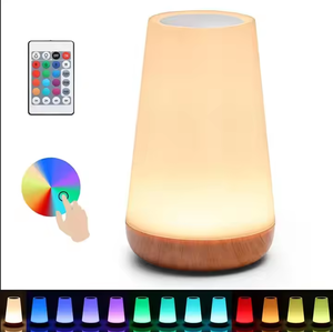 <b>Table</b> Lamp <b>Bedside</b> Lamp for Bedroom 13 Color Changing Touch Night Light RGB Remote Dimmable USB Rechargeable Portable Room Light - Product Image 2