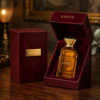 Flacon de parfum en verre mat de luxe, best-seller, 100 ml/50 ml, dégradé marron, flacon de parfum vide avec emballage boîte et couvercle de luxe