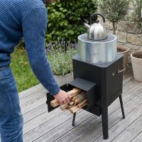 Estufa de Leña sin Humo con Apertura Lateral de Material Metálico Personalizada, con Certificación CE y RoHS, para Acampar al Aire Libre y Calefacción del Hogar