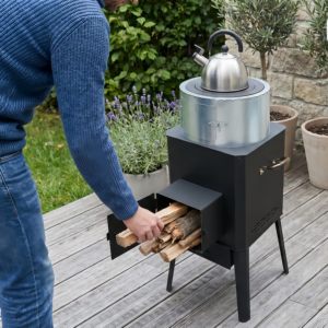 Stufa a Legna <span class=keywords><strong>Senza</strong></span> Fumo con Apertura Laterale in Metallo Personalizzata, Certificata CE RoHS per Campeggio e Riscaldamento Domestico - Product Image 4