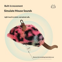 Mainan Kucing Simulasi Tikus Plush Realistis dengan Suara & Cahaya, Aktif dengan Sentuhan, Tahan Gigitan untuk Hiburan Mandiri dan Mengatasi Kebosanan
