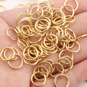 Anillos de conexión de acero inoxidable, planos, redondos, abiertos y cerrados, para la fabricación de pulseras, conectores para manualidades DIY H1682 - Product Image 4