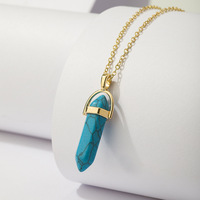 SSeeSY pierres précieuses chaîne plaquée or cristal naturel mode bijoux en pierre gemme colliers pour femmes hommes