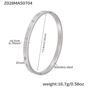 Brazalete de Acero Inoxidable Chapado en Oro de 18K Resistente al Deslustre para Mujer, Brazaletes de Moda Impermeables - Product Image 6