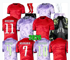 Maglie da Calcio Corea del Sud 2026 SON Squadra Nazionale 26 27 H C HWANG HEECHAN KANGIN Maglia da Calcio Uomo Bambino Kit Corea - Product Image 1