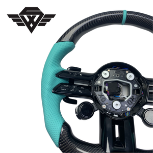 Volante Deportivo Estilo Mercedes con Perillas de Control, Fibra de Carbono Real, para Benz Clase C, Clase E 223 - Product Image 2
