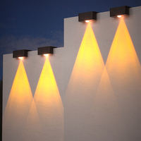 Lampe Murale Solaire à LED pour Jardin Clôture Escaliers, Éclairage Décoratif Extérieur, Appliques Murales Solaires Paysagères Étanche