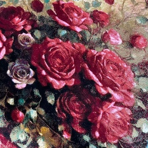 <span class=keywords><strong>Tapisserie</strong></span> vintage à motif de rose peinte à l'huile, 60*90cm, <span class=keywords><strong>avec</strong></span> franges en soie de mûrier, décoration murale artistique - Product Image 4