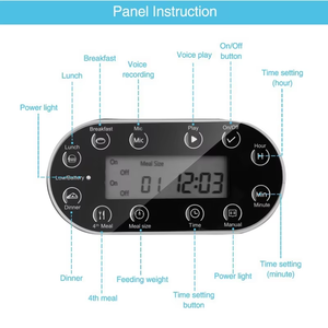 <span class=keywords><strong>Distributeur</strong></span> de nourriture intelligent pour chat 3,5 L, style robot, écran LCD, contrôle par minuterie, enregistrement vocal, <span class=keywords><strong>distributeur</strong></span> automatique de nourriture pour animaux de compagnie avec bol en acier inoxydable - Product Image 3