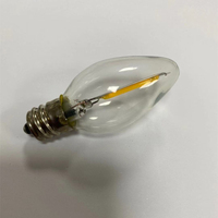 Ampoule LED Candelabra C7, filament LED, 0,5W 1W E12 E14, ampoule LED vintage Edison mini bougie, lumière de nuit de Noël, ampoules de remplacement