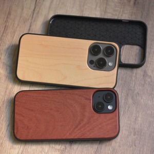 Étui de téléphone en bois ultra-fin pour 15 Pro Max 16 17 - <span class=keywords><strong>Coque</strong></span> de protection en bambou antichoc en bois massif - Product Image 3